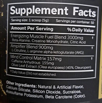 Pre-workout - The Curse - Pina Colada 250g 3/3