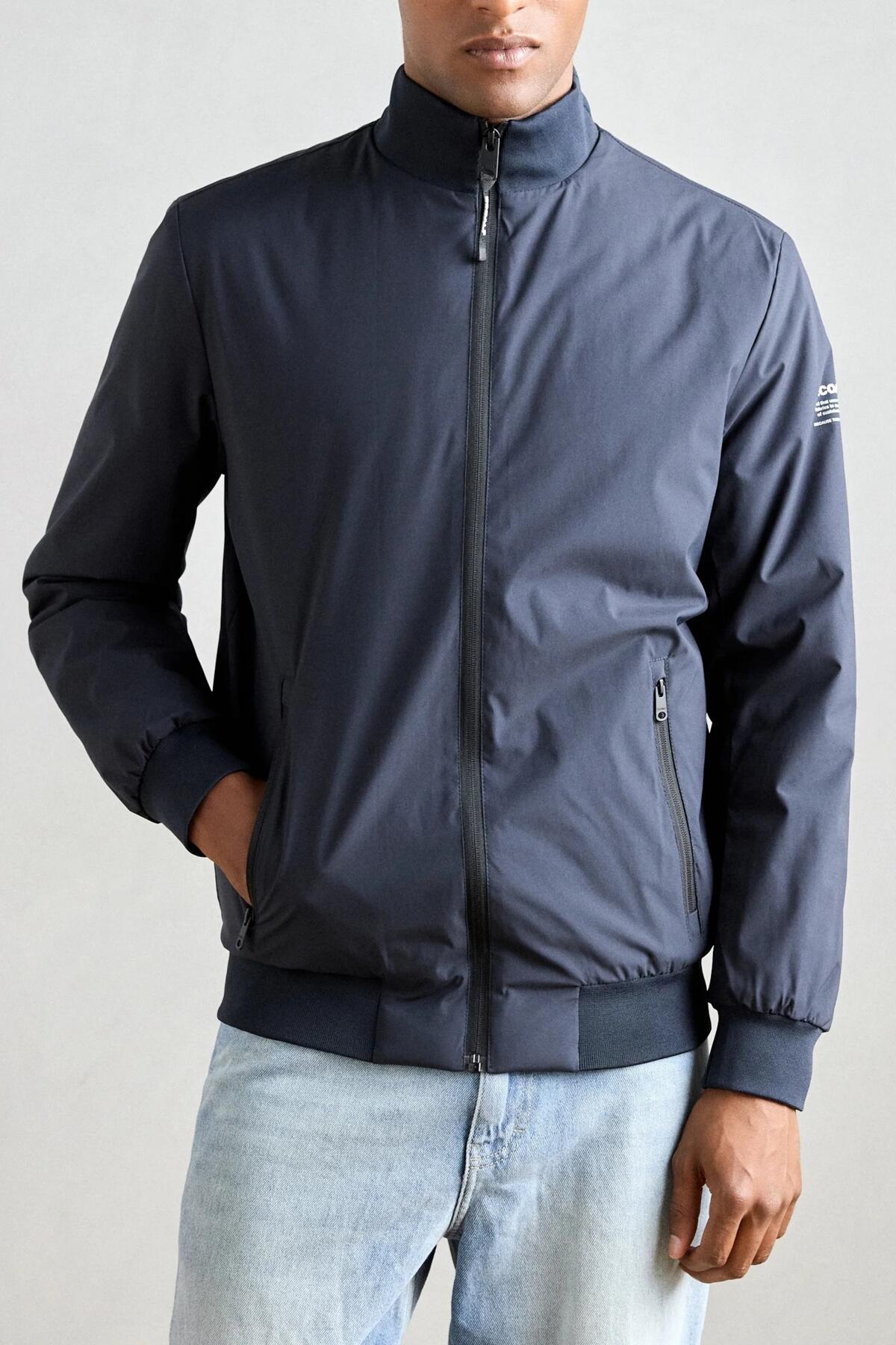 Jack Ecoalf Model Jaime Jacket Kleur Blauw 5/5