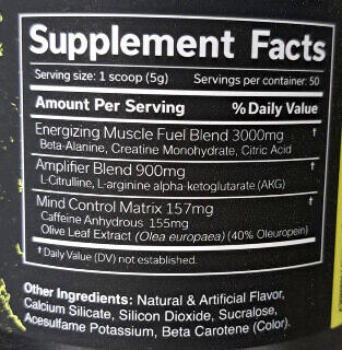 Pre-workout - The Curse - Ruée sur les Citrons 250g 3/3