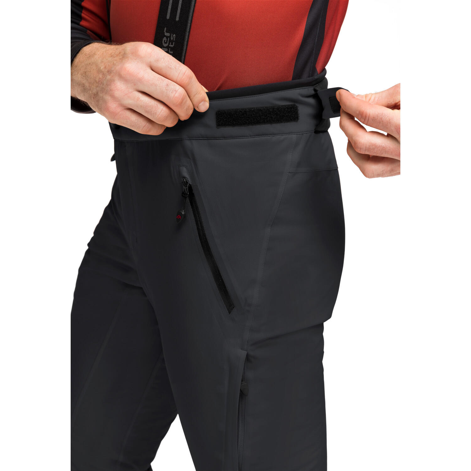 Maier Sports - Anton skibroek zwart, extra lange skibroek, lange skikleding