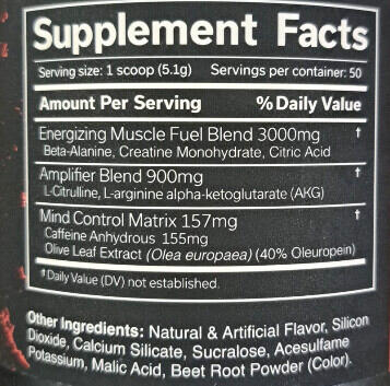 Pre-workout - The Curse - Pastèque 250g 3/3