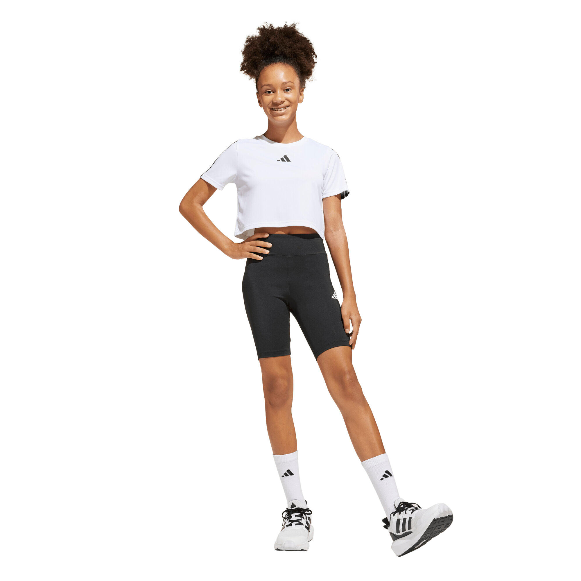 Conjunto de treino 3 riscas menina adidas Train Essentials 4/7