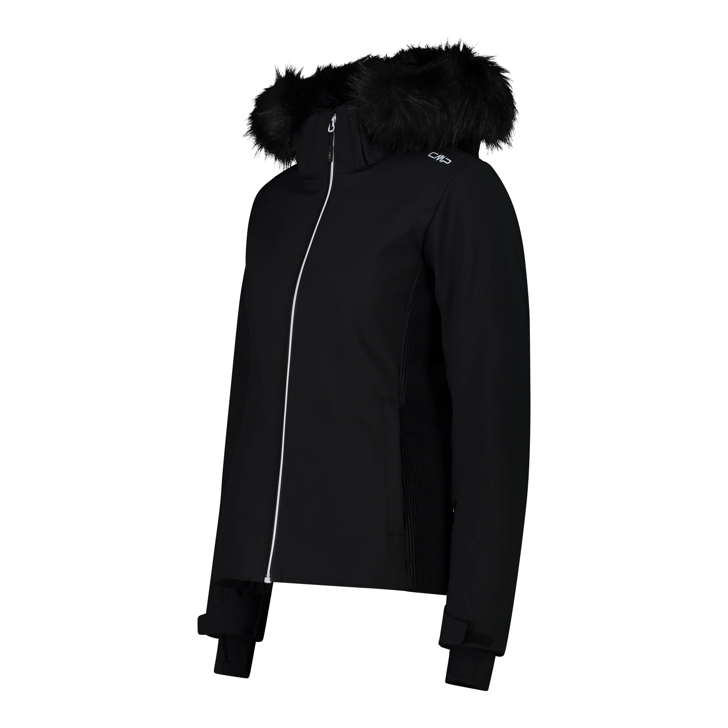 Chaqueta de esquí con cremallera y capucha desmontable para mujer CMP 3/4
