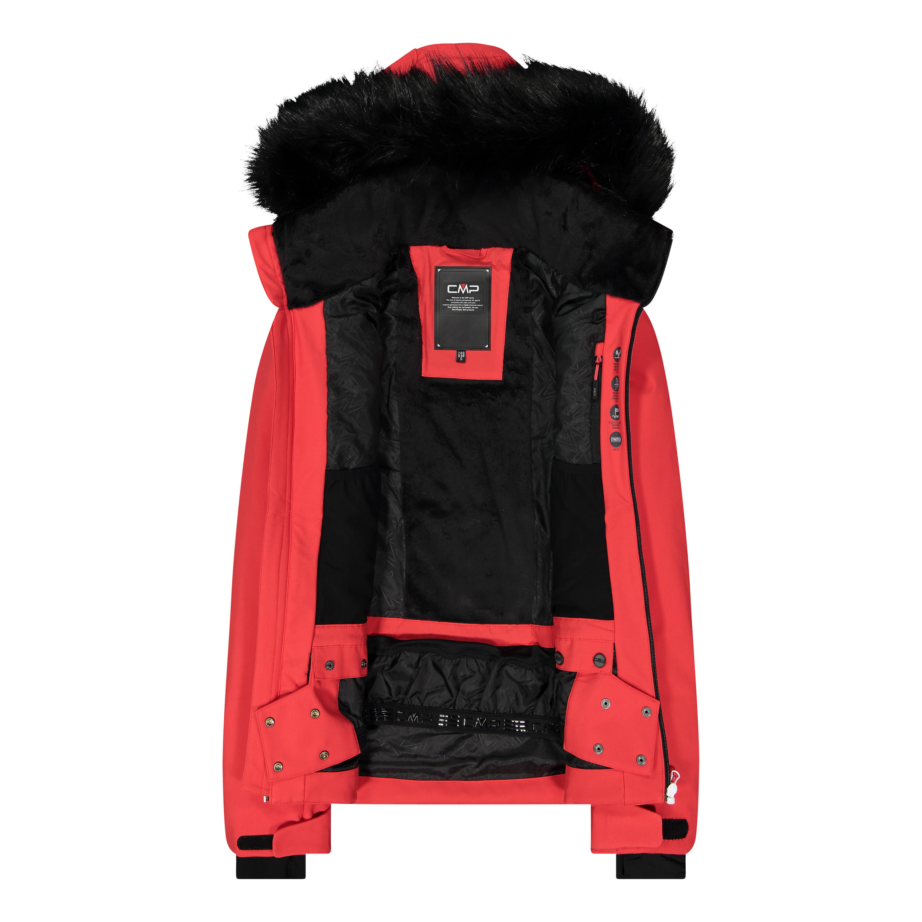 Veste de ski zippée avec capuche amovible femme CMP 4/4