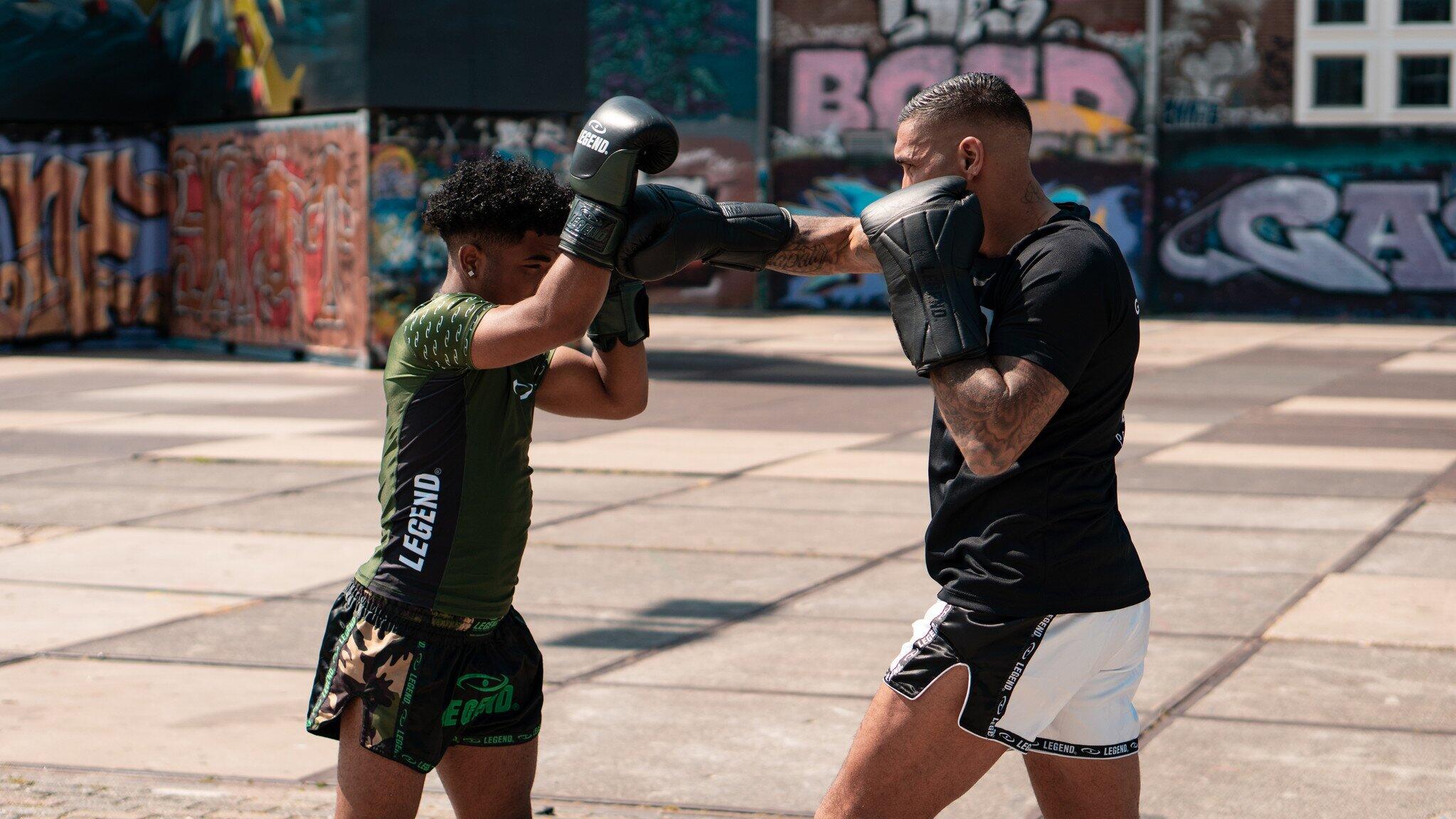Kickboks Broekje Kids/Volwassenen Camo Army Satijn 3/5