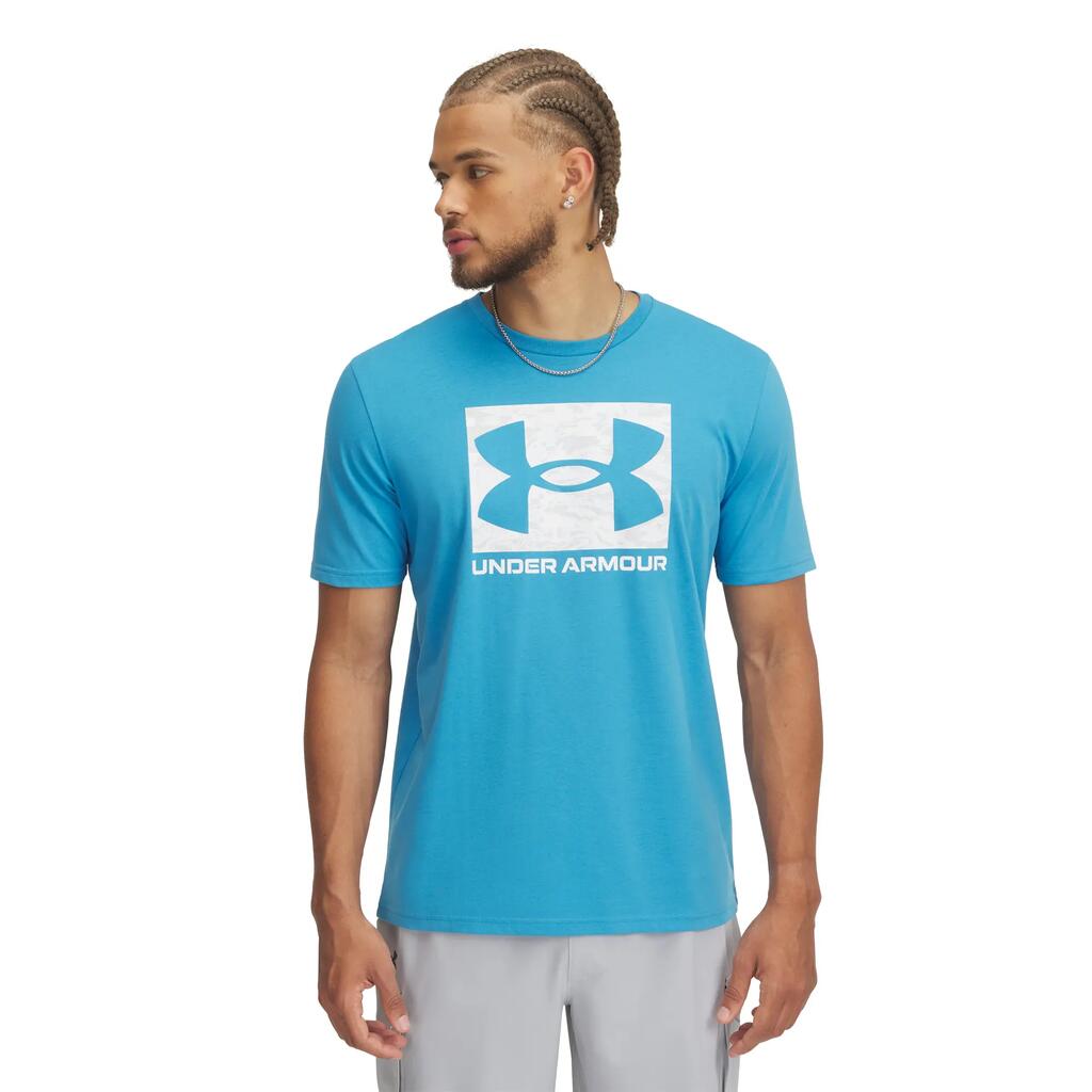 Mens Box Logo Loose Fit TShirt (Blue Heather)