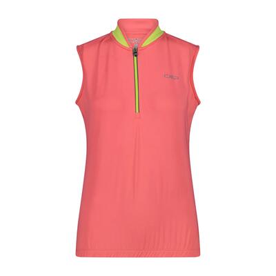 Maglia donna senza maniche con mezza zip CMP