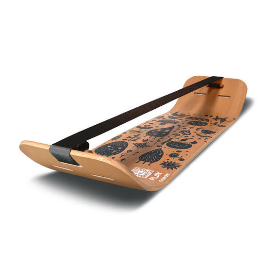 Balance board slackline Giboard Play Black patentiert, FSC-Holz - Schwarz