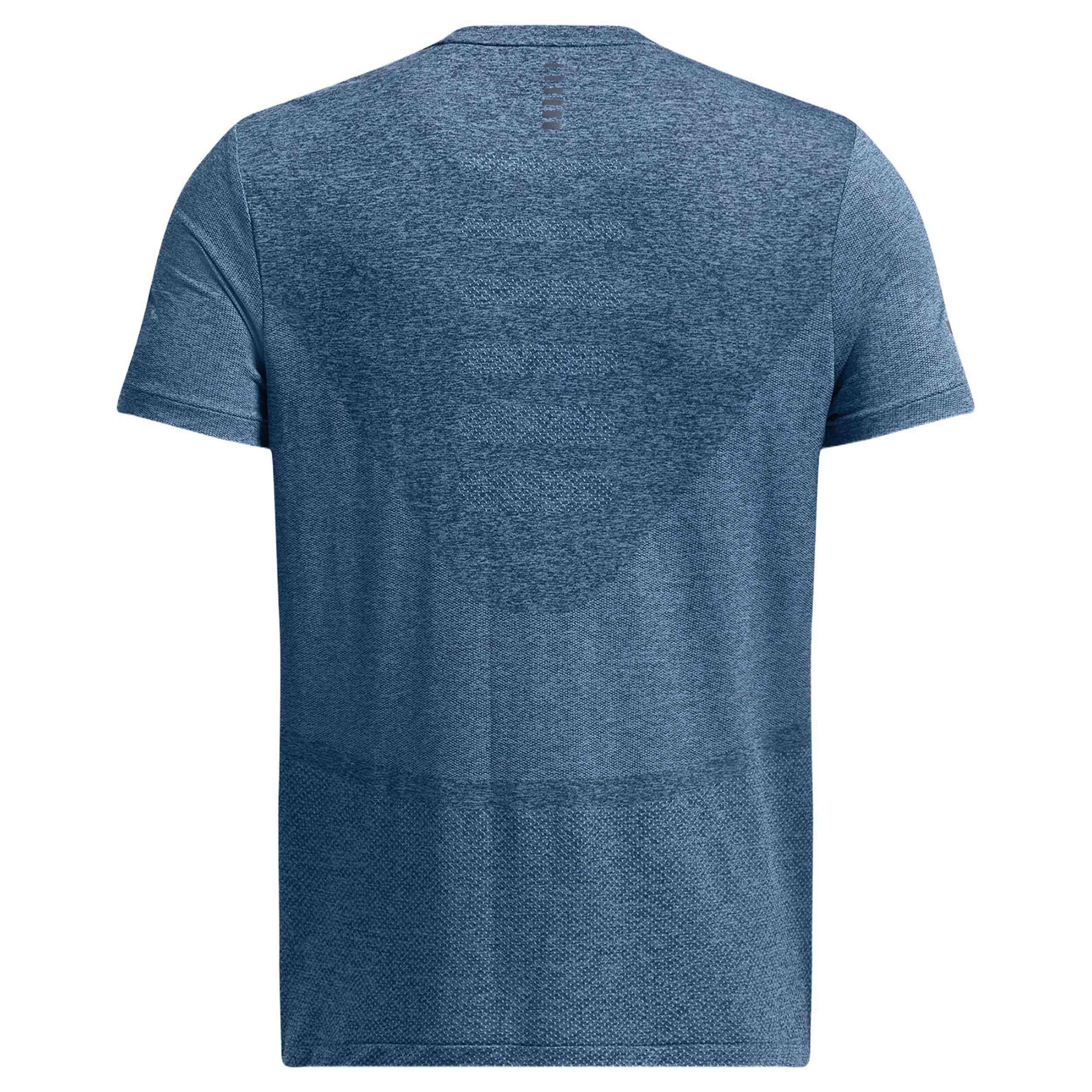 T-Shirt Running Under Armour Seamless Stride Bleu Homme 4/4