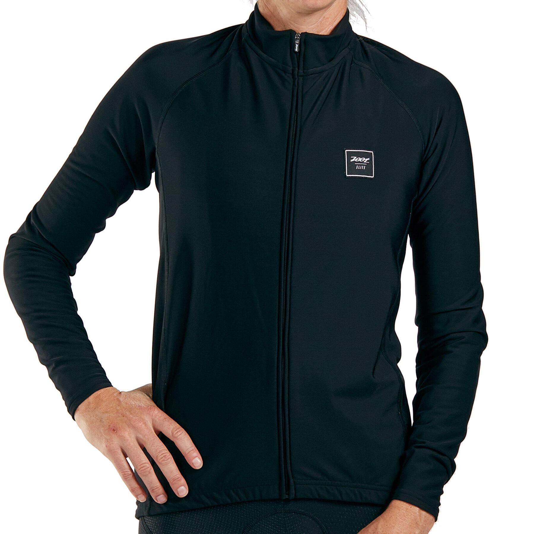 Maillot Ciclismo Termico Manga Larga Mujer ZOOT ELITE Negro 1/7