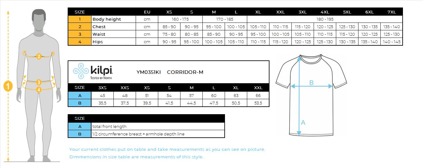 Maglia da ciclismo da uomo Kilpi CORRIDOR-M 4/4