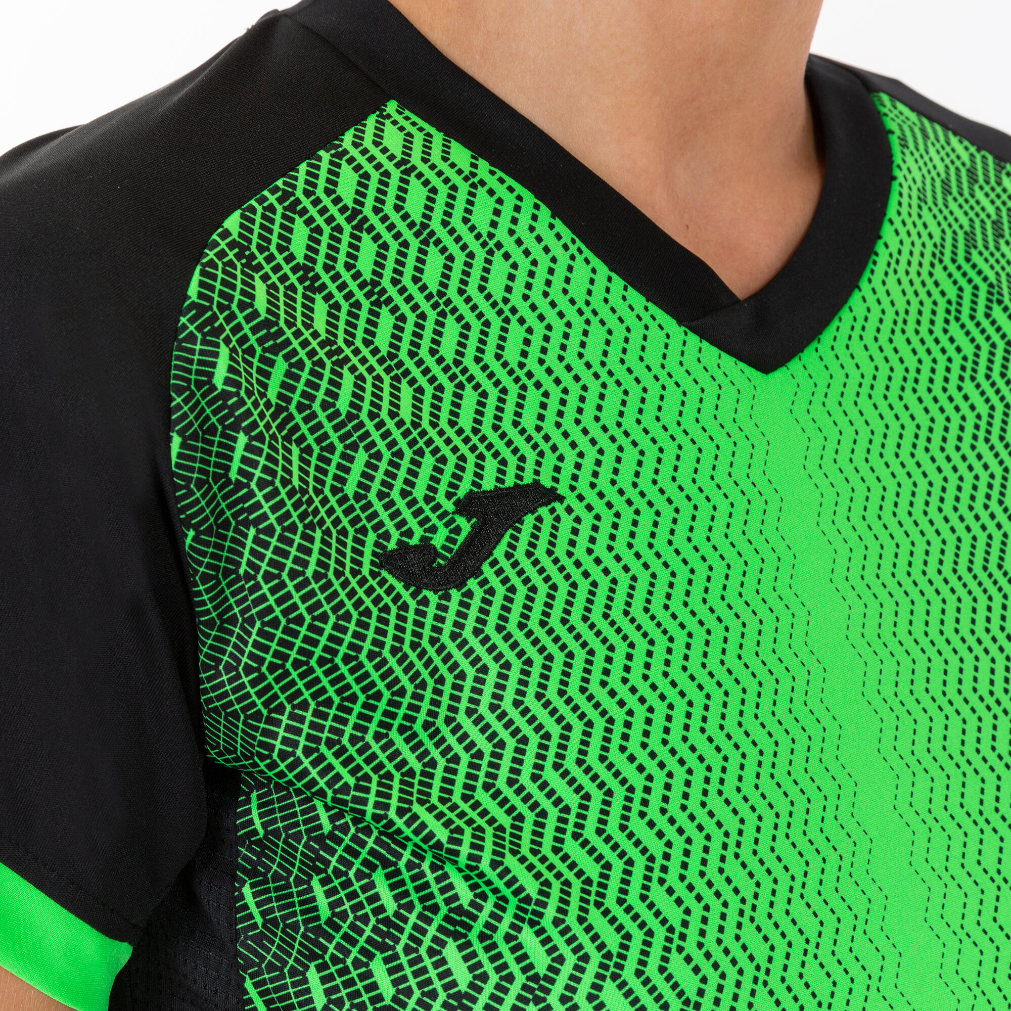 Maillot manches courtes Femme Joma Supernova noir vert fluo 4/5
