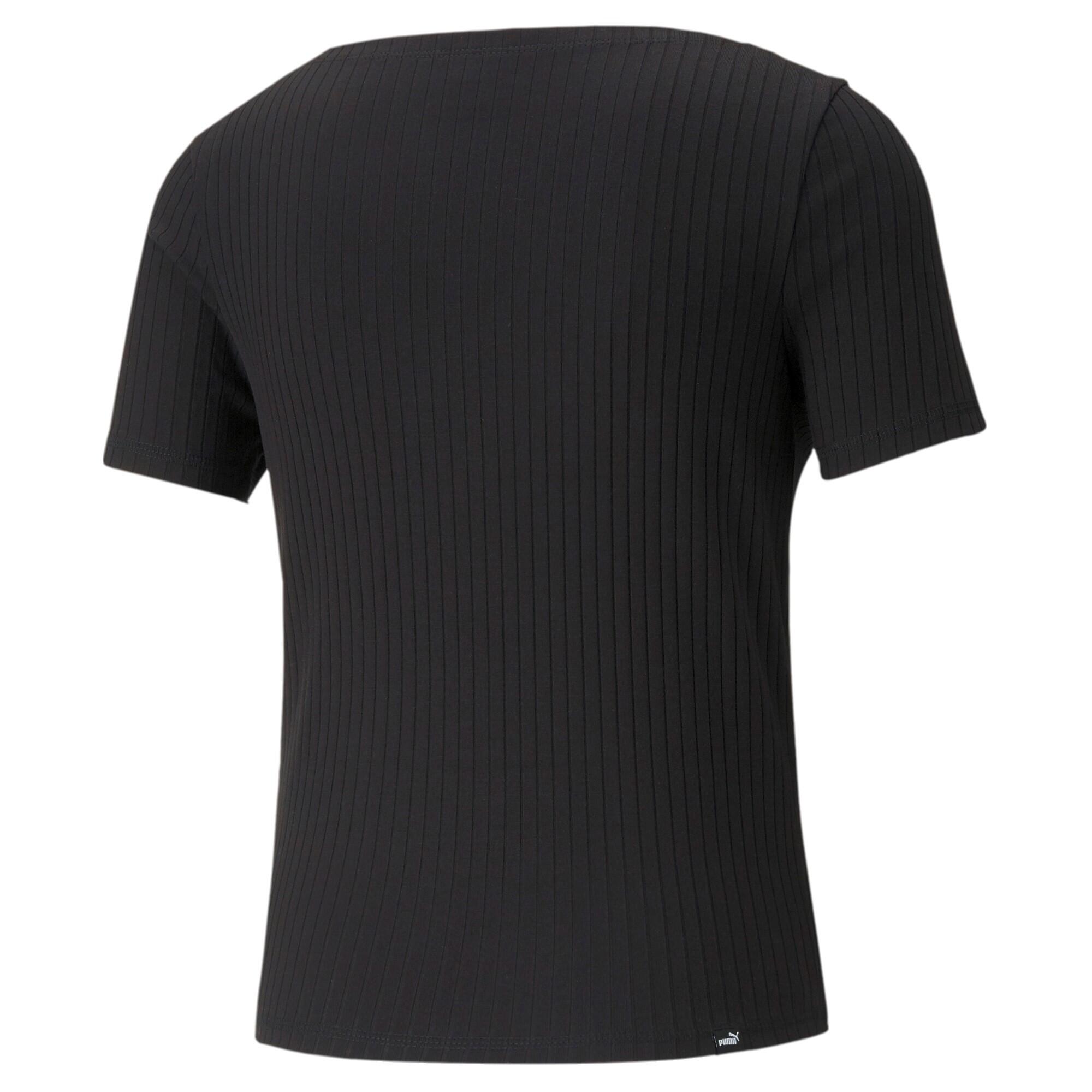 Camiseta de manga corta Puma Essentials, Negro, Mujer 6/6