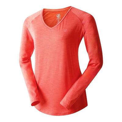 T shirts overhemden dames - dare2b discernible tee long w - peach bloom