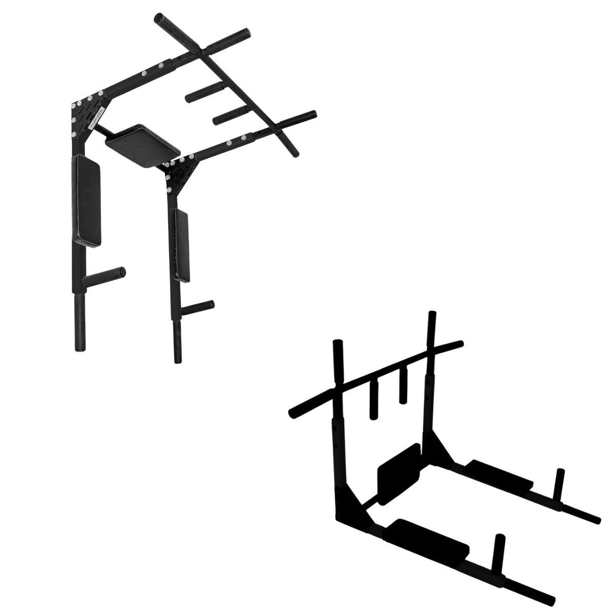 Gros Barre de Traction Murale 3 en 1 Station Dips et Abdominaux 7/7
