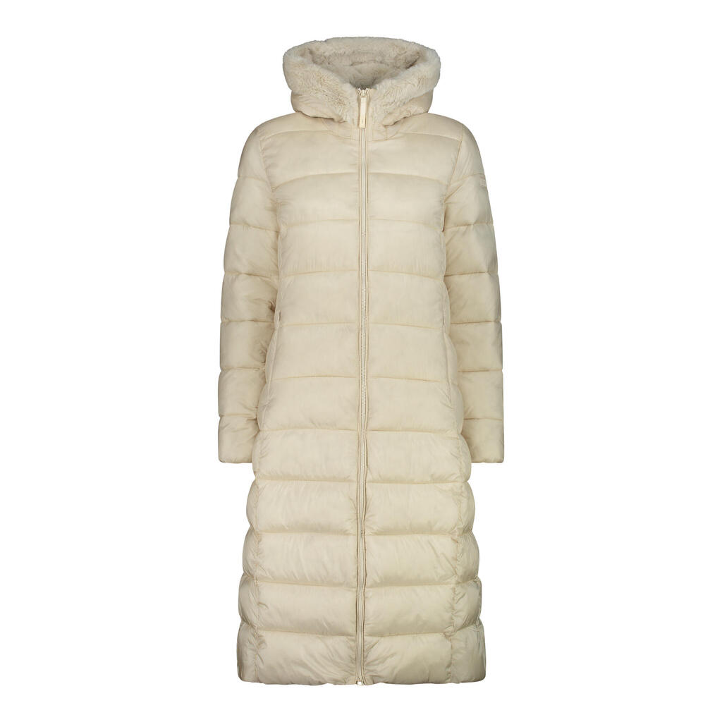 Long hooded puffer coat for women CMP