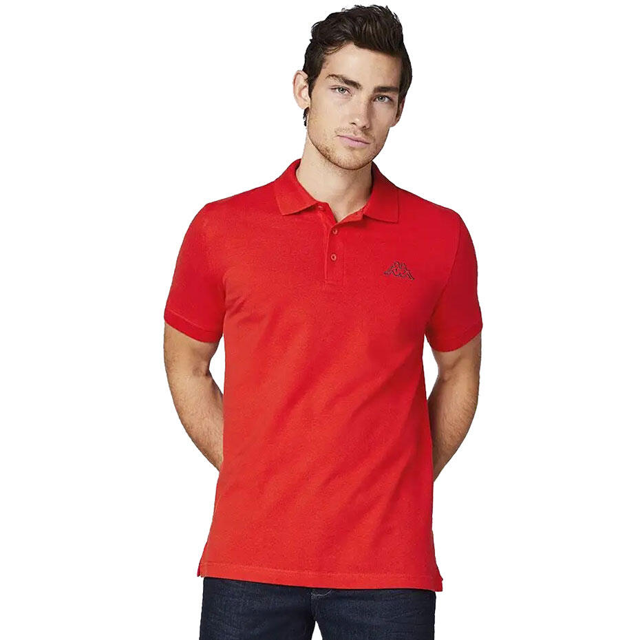 Kappa Peleot Polo, Mannen, T-shirt, rood 4/5