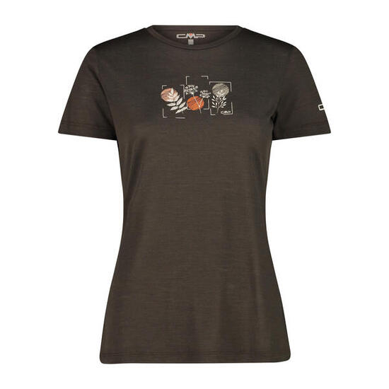 Damski T-shirt z okrągłym dekoltem z wełny merino CMP