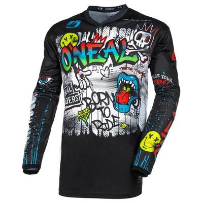 O'neal element rancid sleeve jersey zwart/wit