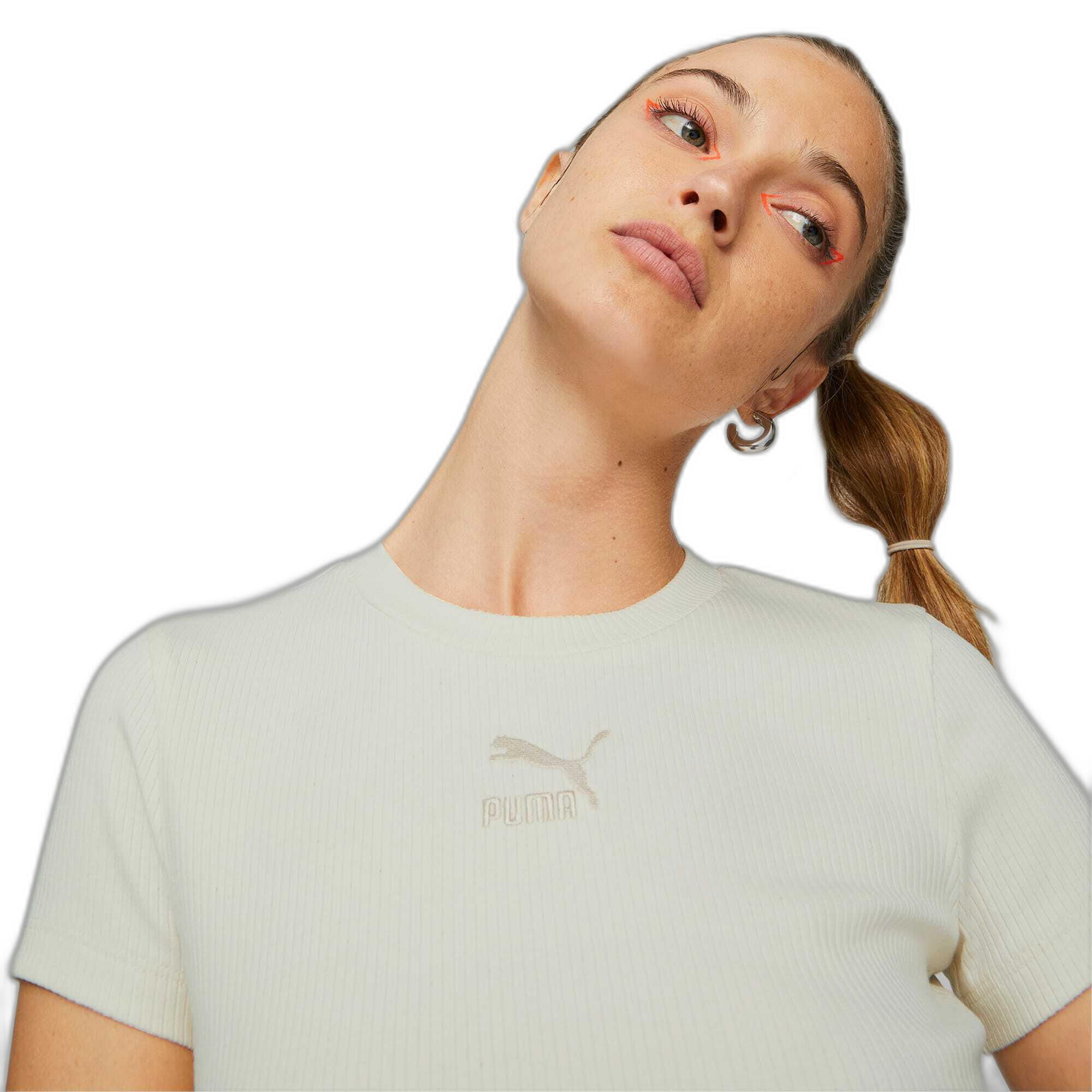T-shirt slim femme Puma Classics Ribbed 2/7
