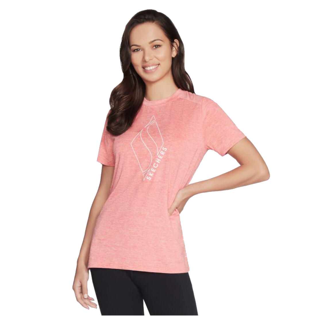 Skechers - T-shirt Pour Femmes Diamond Blissful Tee - T-shirt Manches Courtes - Rose - 40 M - Decathlon