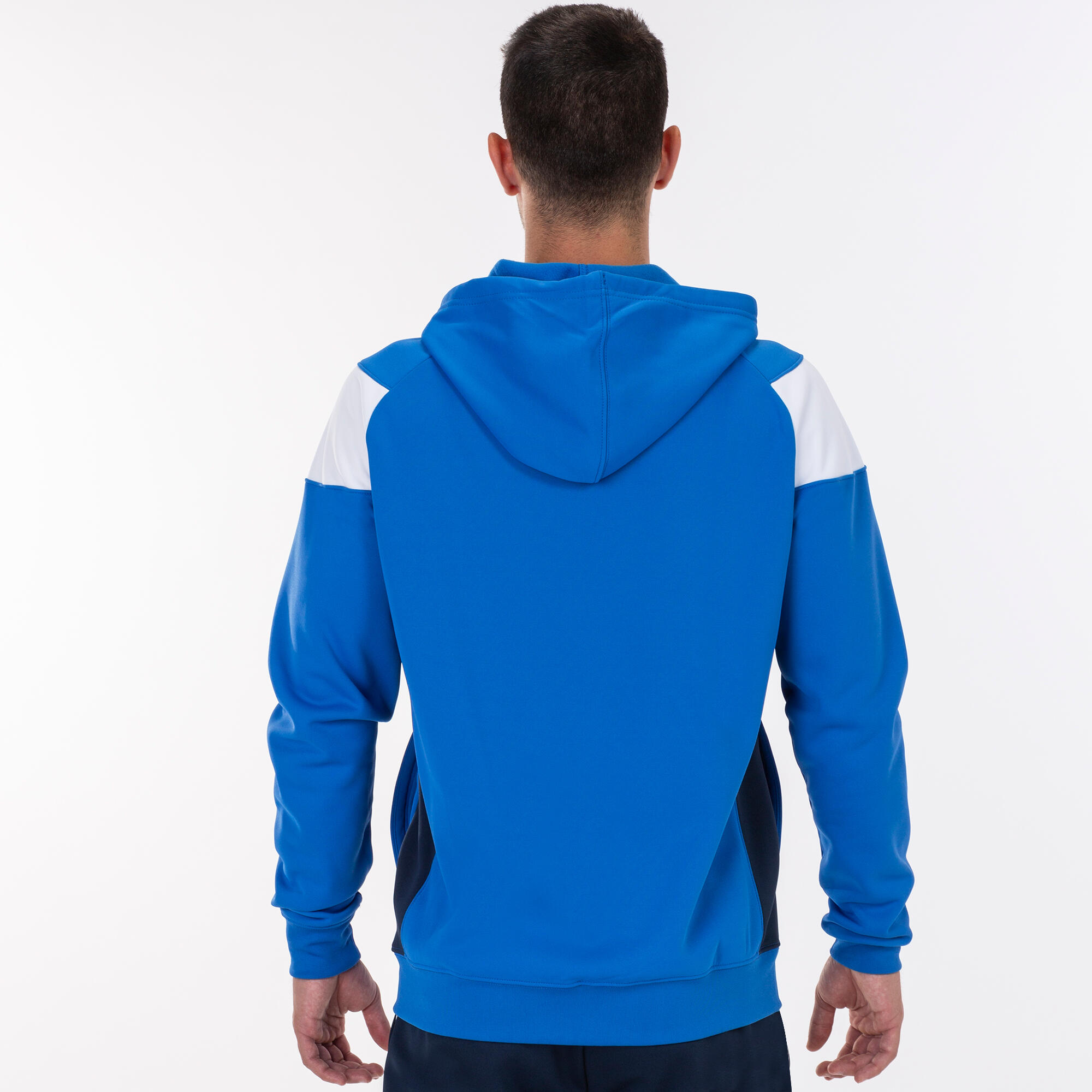 Casaco com capuz Homem Joma Crew iii azul royal branco azul marinho 3/5