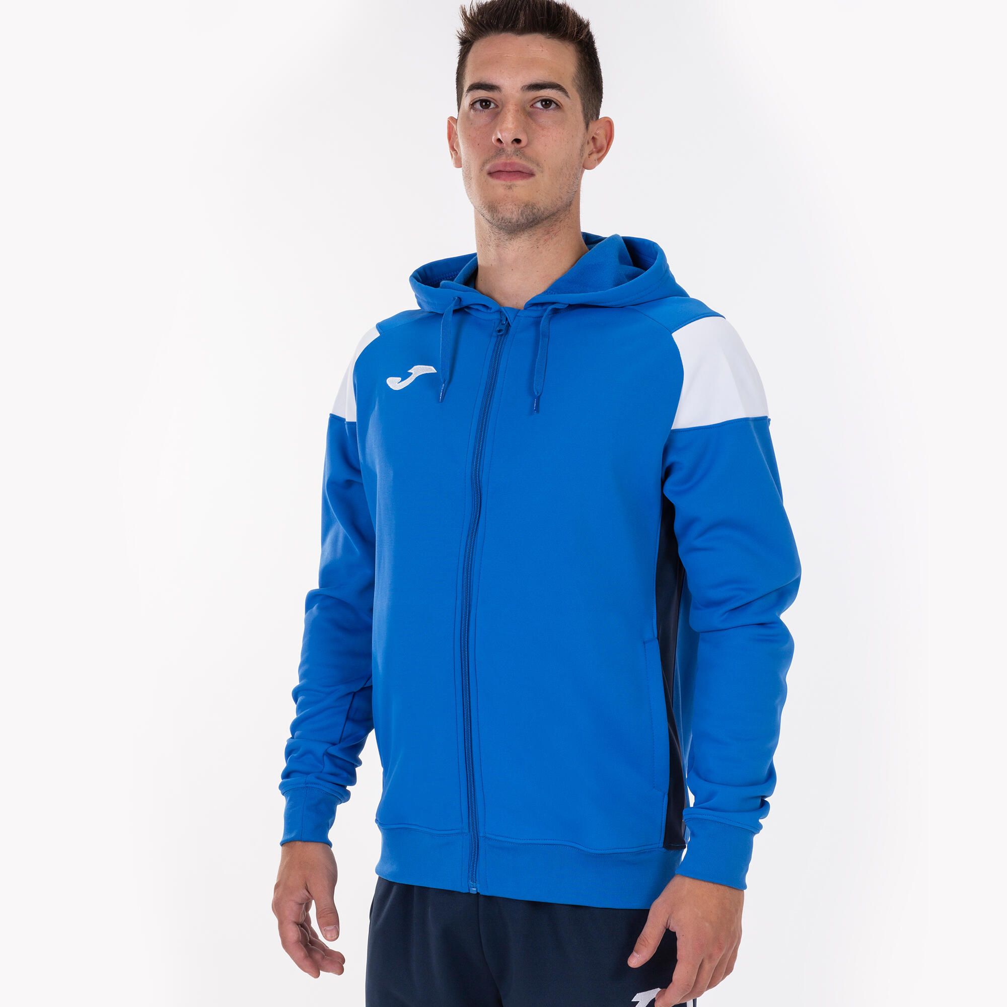 Casaco com capuz Homem Joma Crew iii azul royal branco azul marinho 4/5