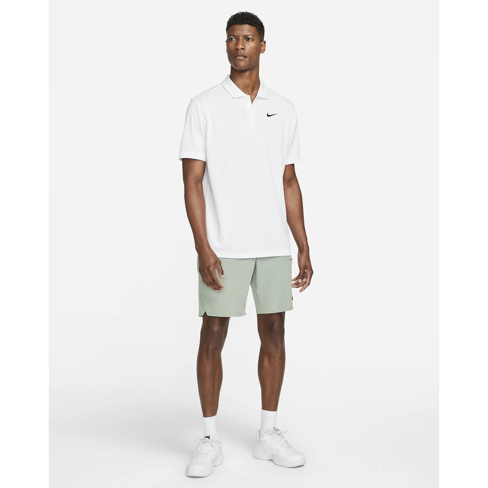 COURT TENNIS POLO WHITE MEN 3/4