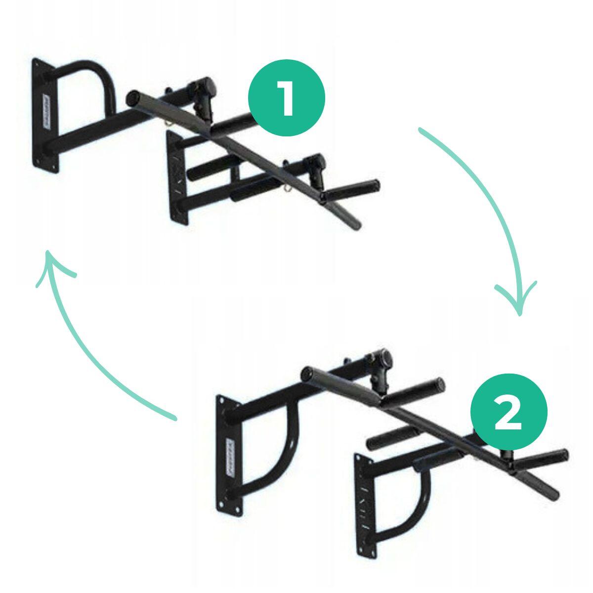 Tytan Barre de Traction Murale Noire 5/7