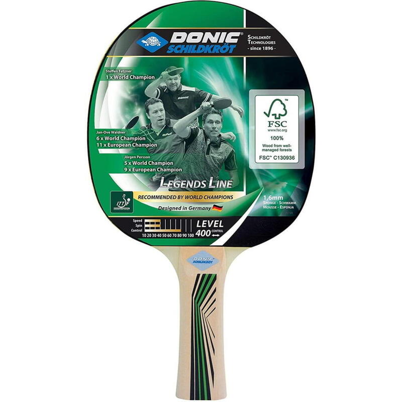 Donic-Schildkrot Green Legends 400 FSC Table Tennis Paddle