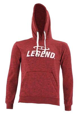 Hoodie dames/heren trendy legend design rood fitness en hardlopen