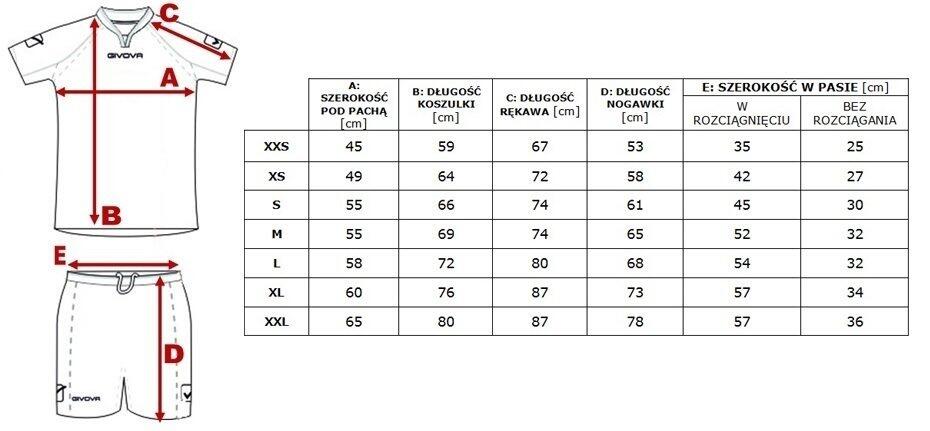 Komplet koszykarski dla dorosłych Givova Double granatowo-czerwony