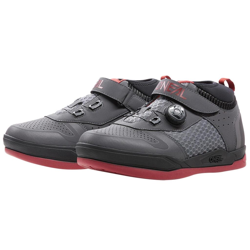 Pair of O'Neal SESSION SPD V.22 Gray / Red MTB Shoes
