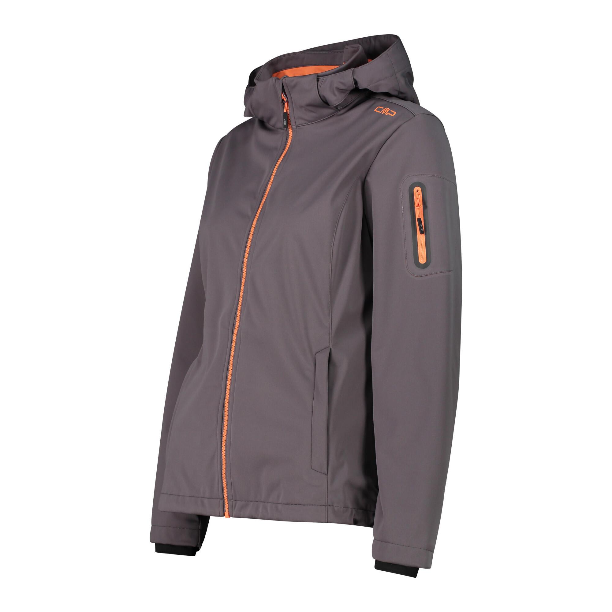 Chaqueta de senderismo con capucha para mujer CMP 3/4