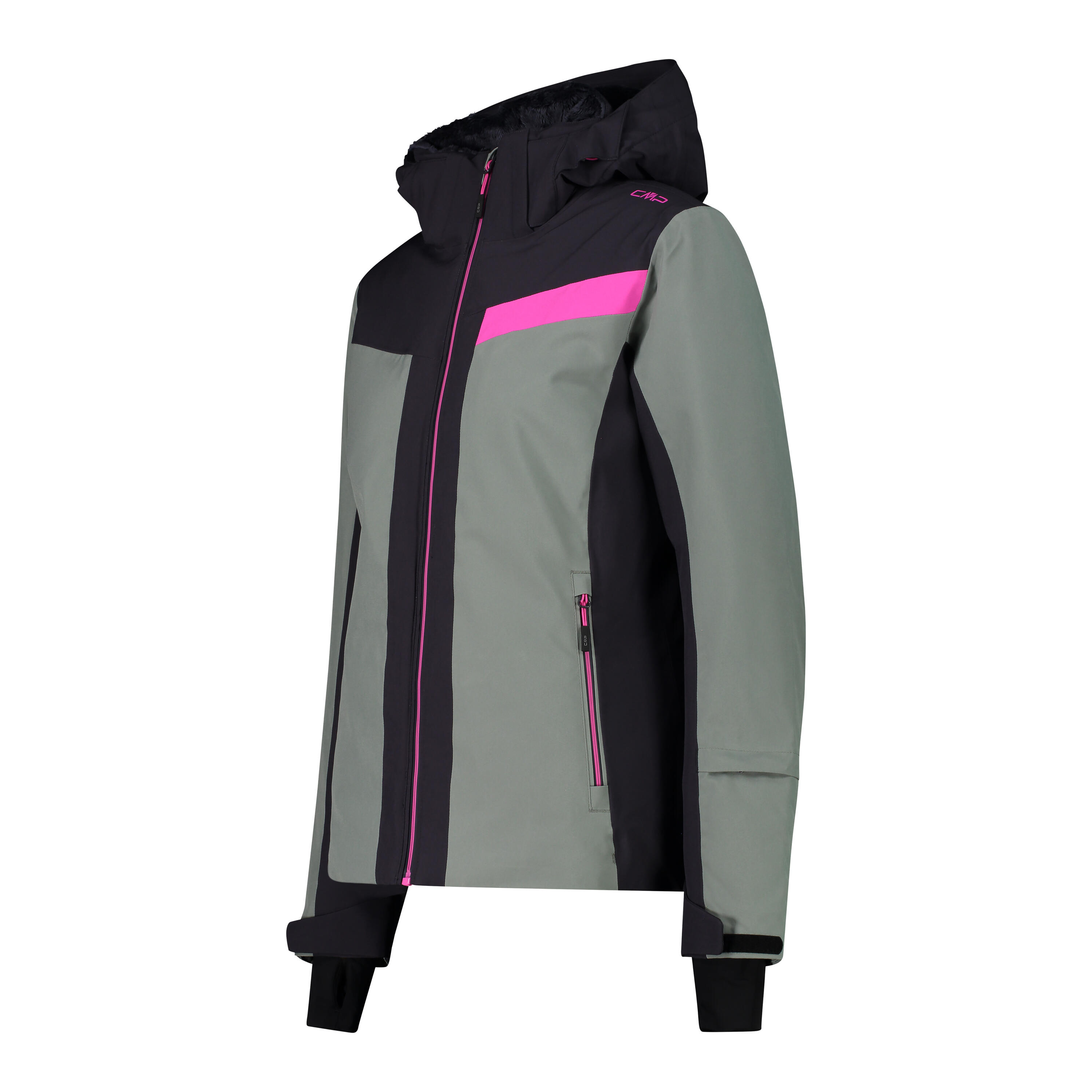 Chaqueta de esquí con cremallera y capucha para mujer CMP 3/3