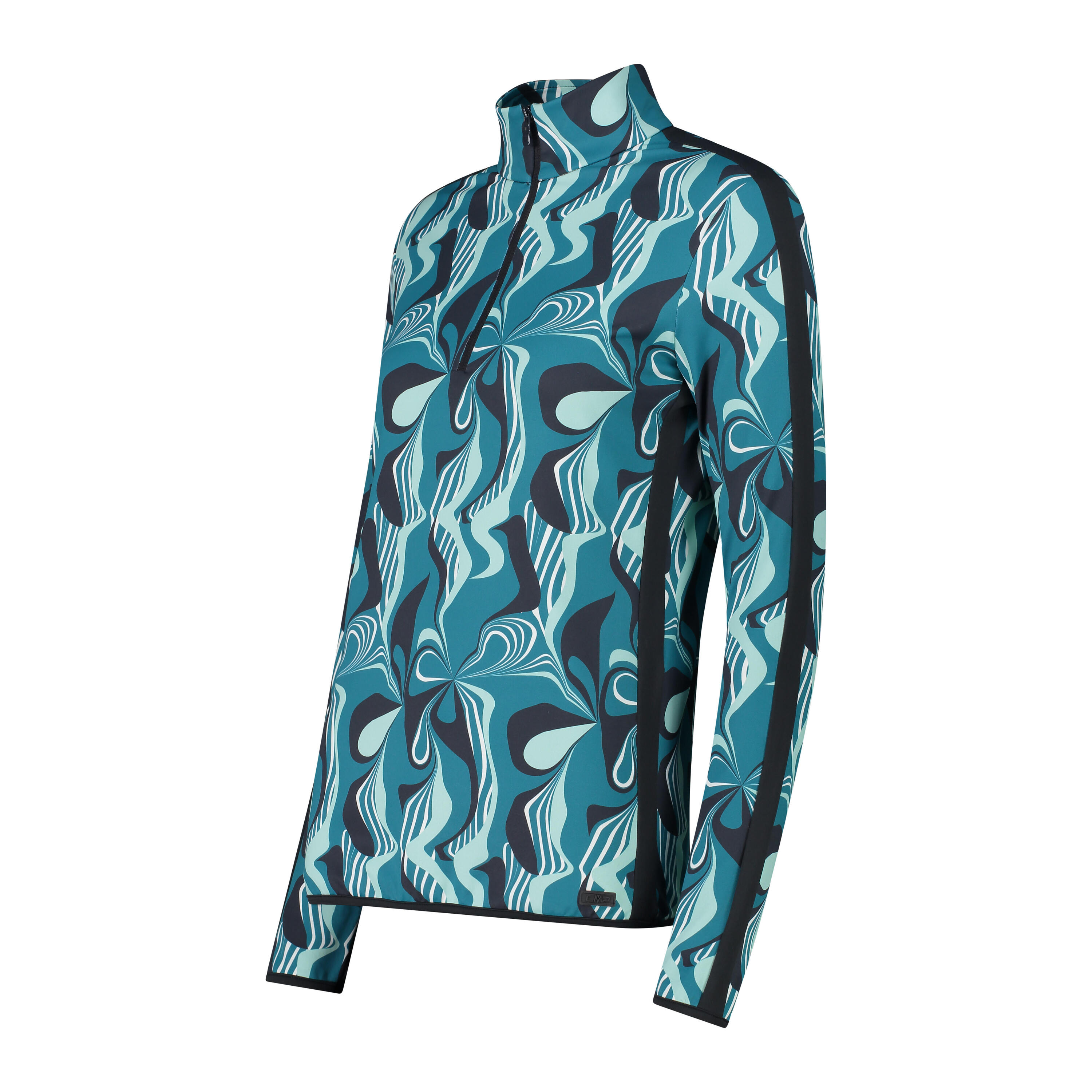 CMP Col roulé Softech pour femme avec imprimé - Bleu 3/4