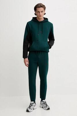 Trainingspak fleece colorblock hooded groen - kb5266