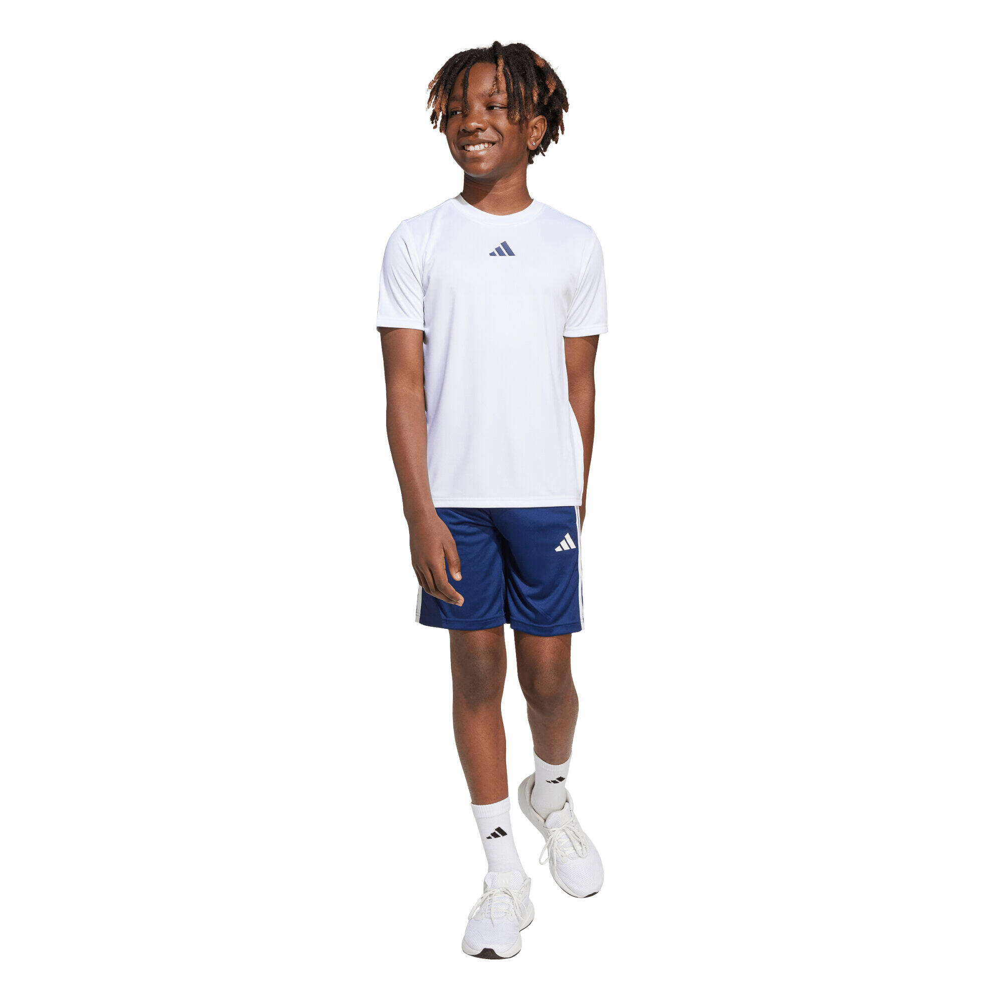 Maglia a maniche corte Adidas modello JJ1030 per unisex ragazzi 4/5
