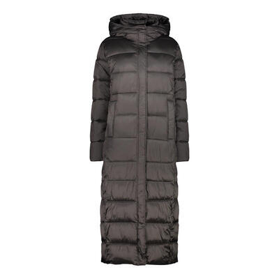 Shiny lange gewatteerde parka met capuchon voor dames cmp