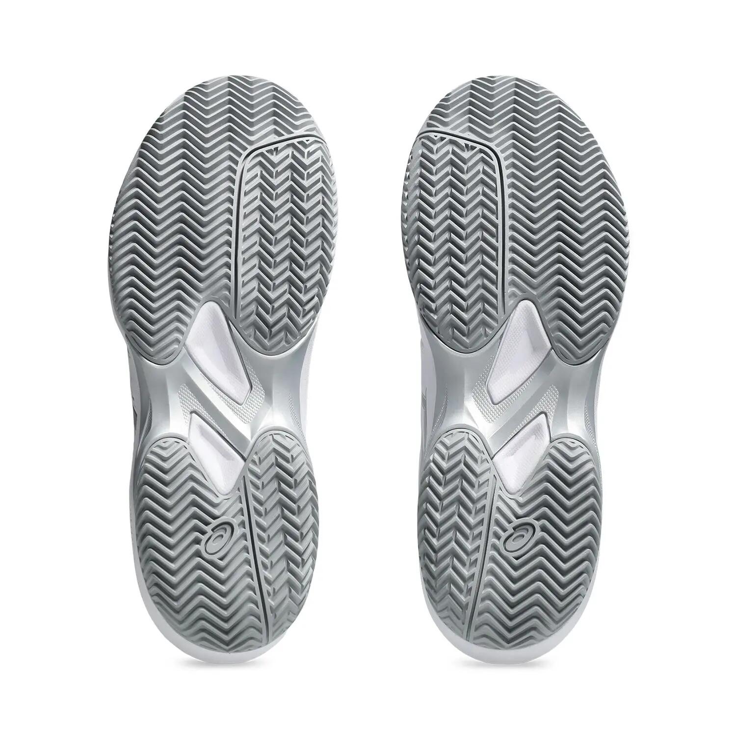 Tênis Asics Game FF Clay Branco Prata Feminino 6/7