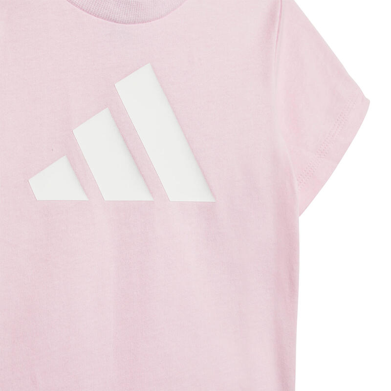 Set Adidas I BL T-Set 2 piese roz și alb