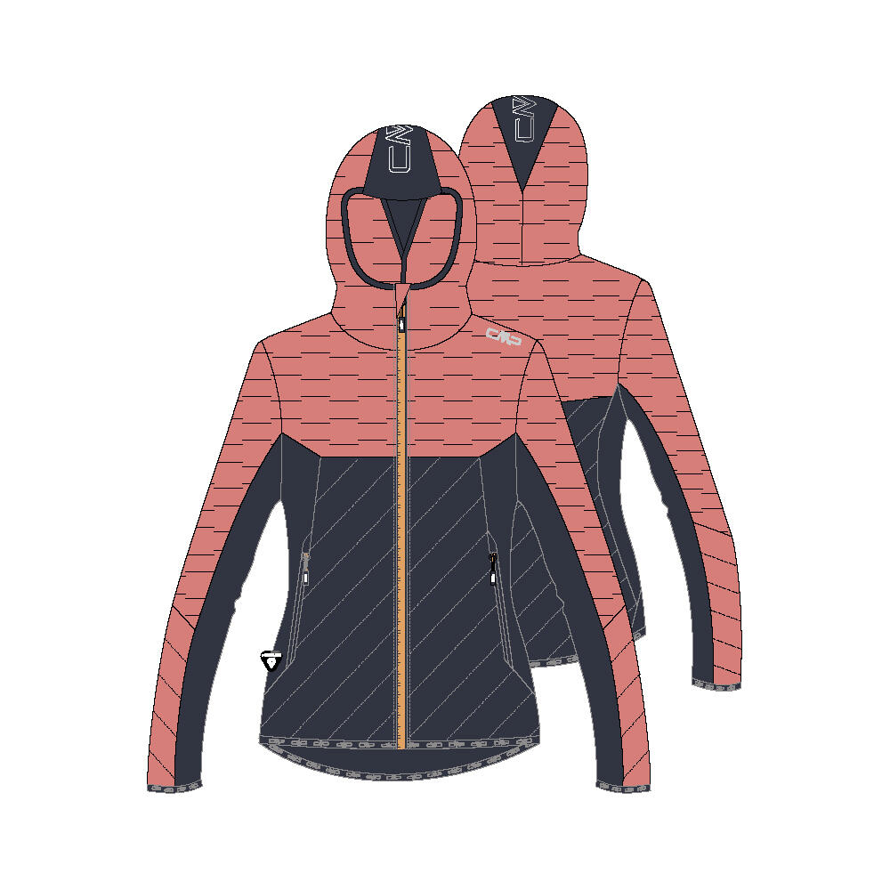 Cmp - Doudoune À Capuche Femme Cmp Unlimitech - Veste - Gris|rose - Decathlon