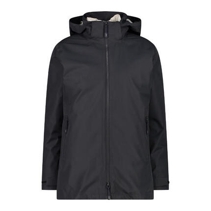 CMP Damen Parka Woman Long Jacket Zip Hood Det. Inn. Jacket 34K0086D
