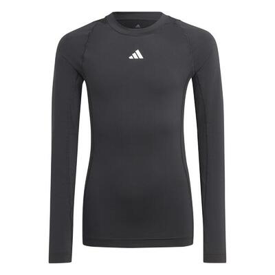 T-shirt adidas tech fit jr. zwart, aansluitend, lange mouw