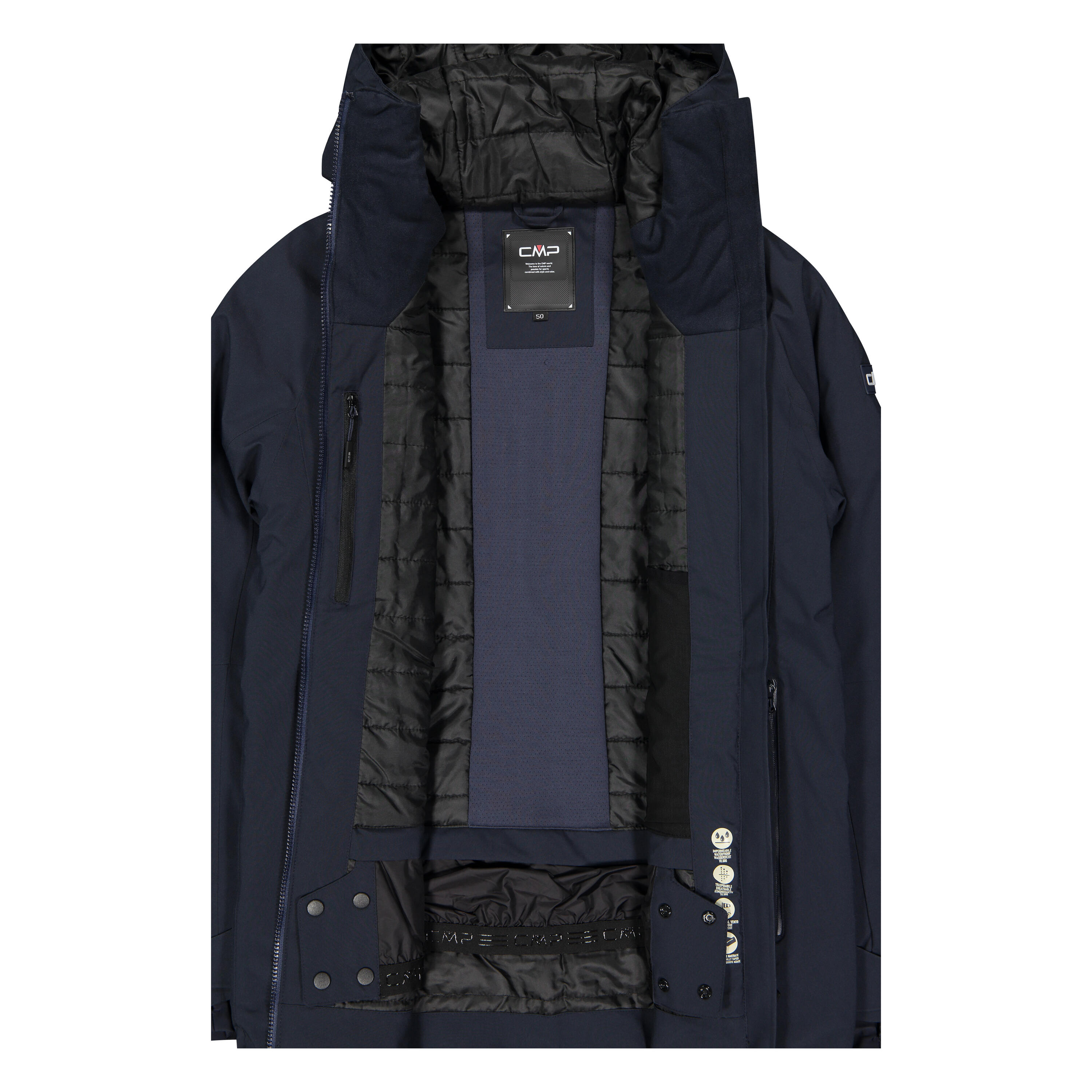 Chaqueta de esquí para hombre CMP 34W3987 Fix Hood 4/6
