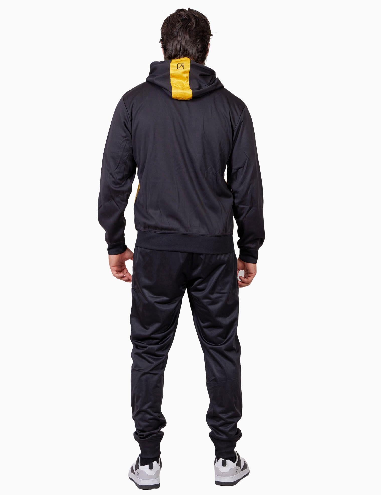 TUTA complete uomo ( acetato-poliestere) givova nero/giallo melange 3/4