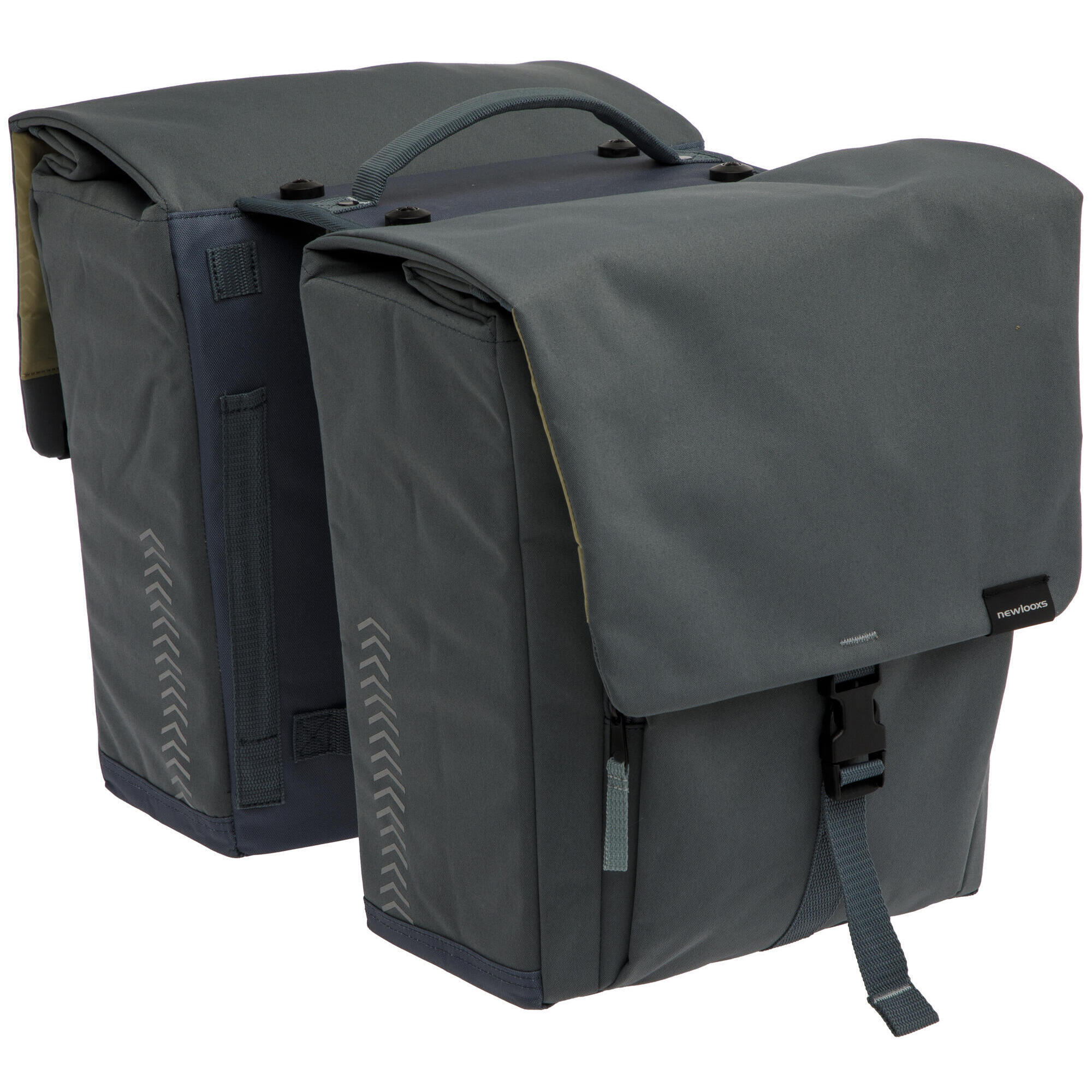 New Looxs - Sacoche De Vélo Pour Porte-bagages Tulum Mik, Gris - Sacoche Vélo - Gris|vert - 32 L - Decathlon