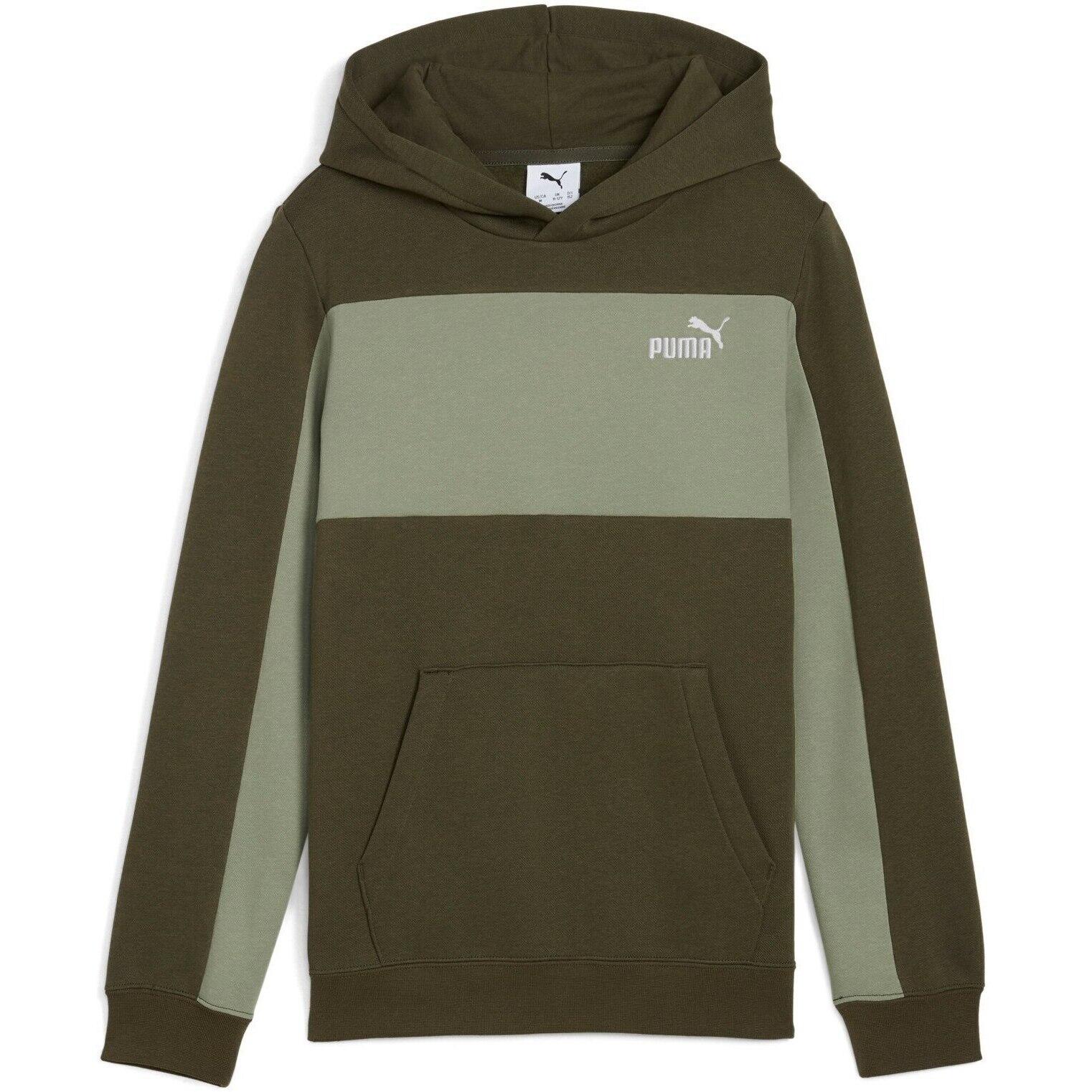 PUMA Dětská mikina s kapucí Essentials Block Small Logo