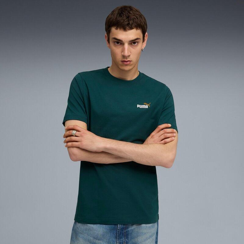 Tricou barbati Puma Ess 2 Color Small No. 1 Logo Tee, Verde