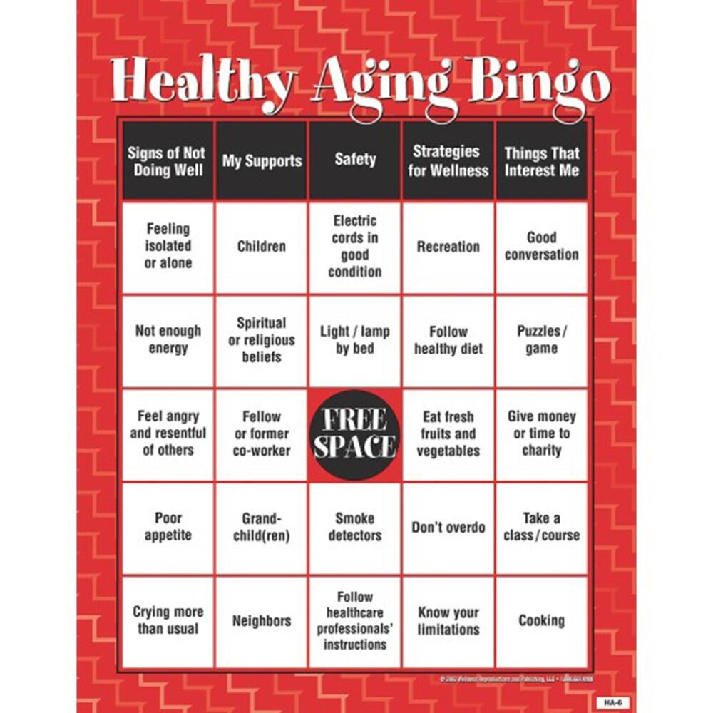 Healthy Aging Bingo Kit For Older Adults - (Upto 16 Players)